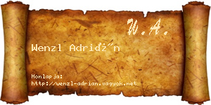 Wenzl Adrián névjegykártya
